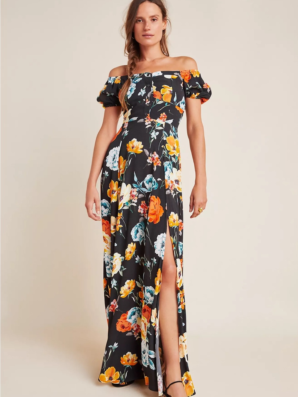 Anthropologie Yumi Kim Dolce Off-The-Shoulder Maxi Dress⭐️